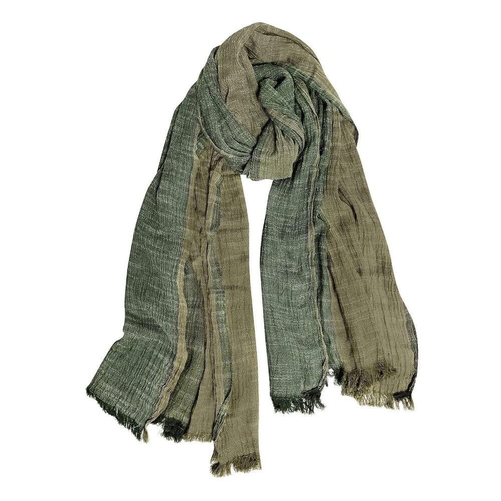 Block Colour Scarves Soft Linen Scarf Armygreen Tactical Wrap Shawl
